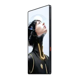 Nubia RedMagic 11 Pro 5G Golden Saga con pantalla AMOLED 6,85 pulgadas 144Hz, biseles finos, marco negro con botones laterales y detalle rojo gaming