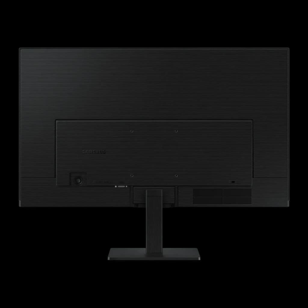 Moniteur Samsung Essential S3 S30GD 27 pouces FHD IPS 100Hz 5ms GTG Noir, vue arrière: panneau texturé avec logo Samsung