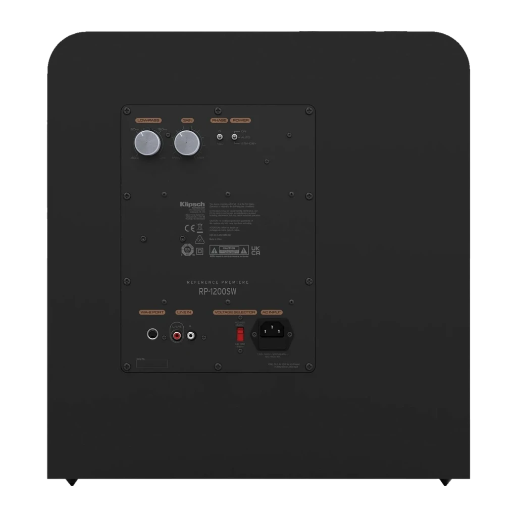 KLIPSCH RP-1200SW Subwoofer con cono de 12 pulgadas en cobre, frontal negro mate, borde de goma y puerto inferior para graves potentes y profundos - Ítem3