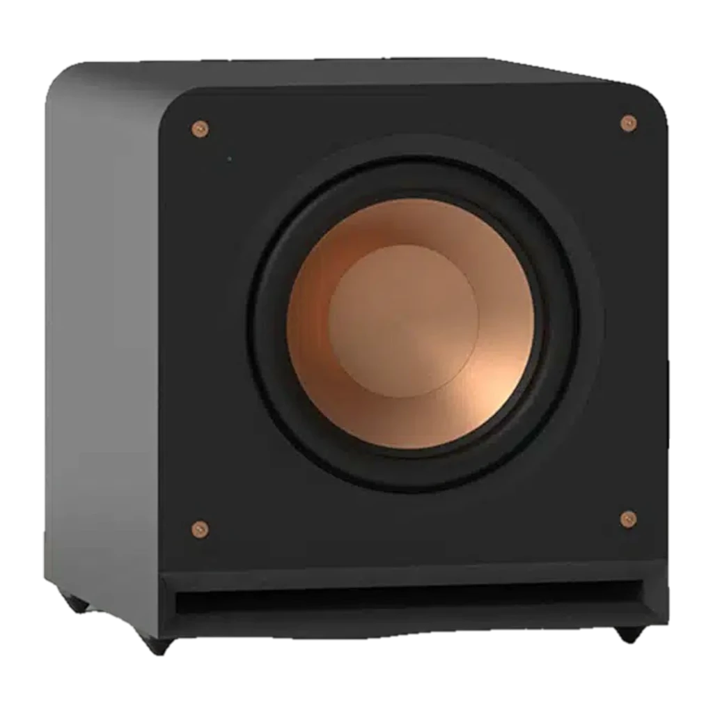 KLIPSCH RP-1200SW Subwoofer con cono de 12 pulgadas en cobre, frontal negro mate, borde de goma y puerto inferior para graves potentes y profundos - Ítem1