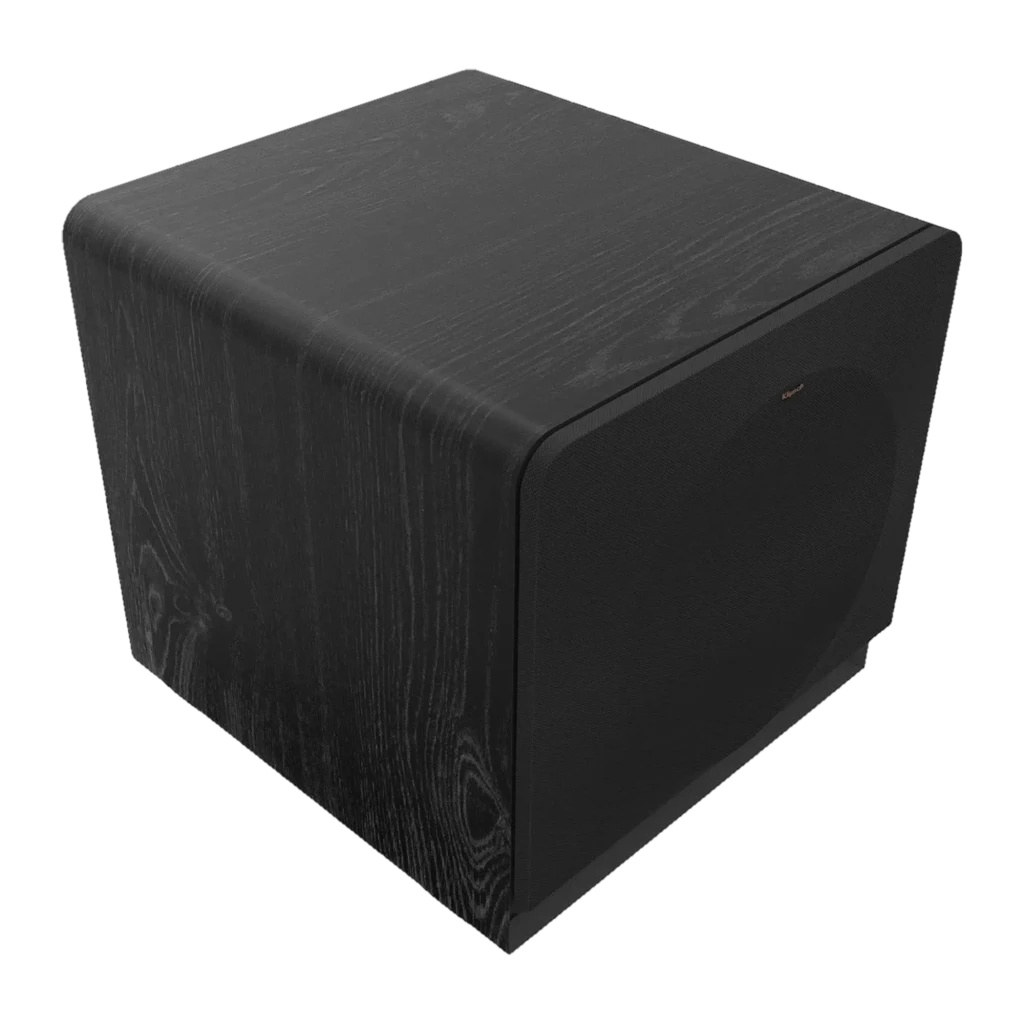 Klipsch RP-1600SW Subwoofer 800 W RMS negro con cono de cobre cepillado, gabinete cuadrado elegante y puerto frontal; diseño robusto y moderno - Ítem1