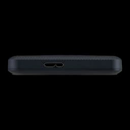 Disque dur externe Toshiba Canvio Advance 2To USB 3.2 Gen 1 Noir, détail: port Micro-USB sur la tranche inférieure