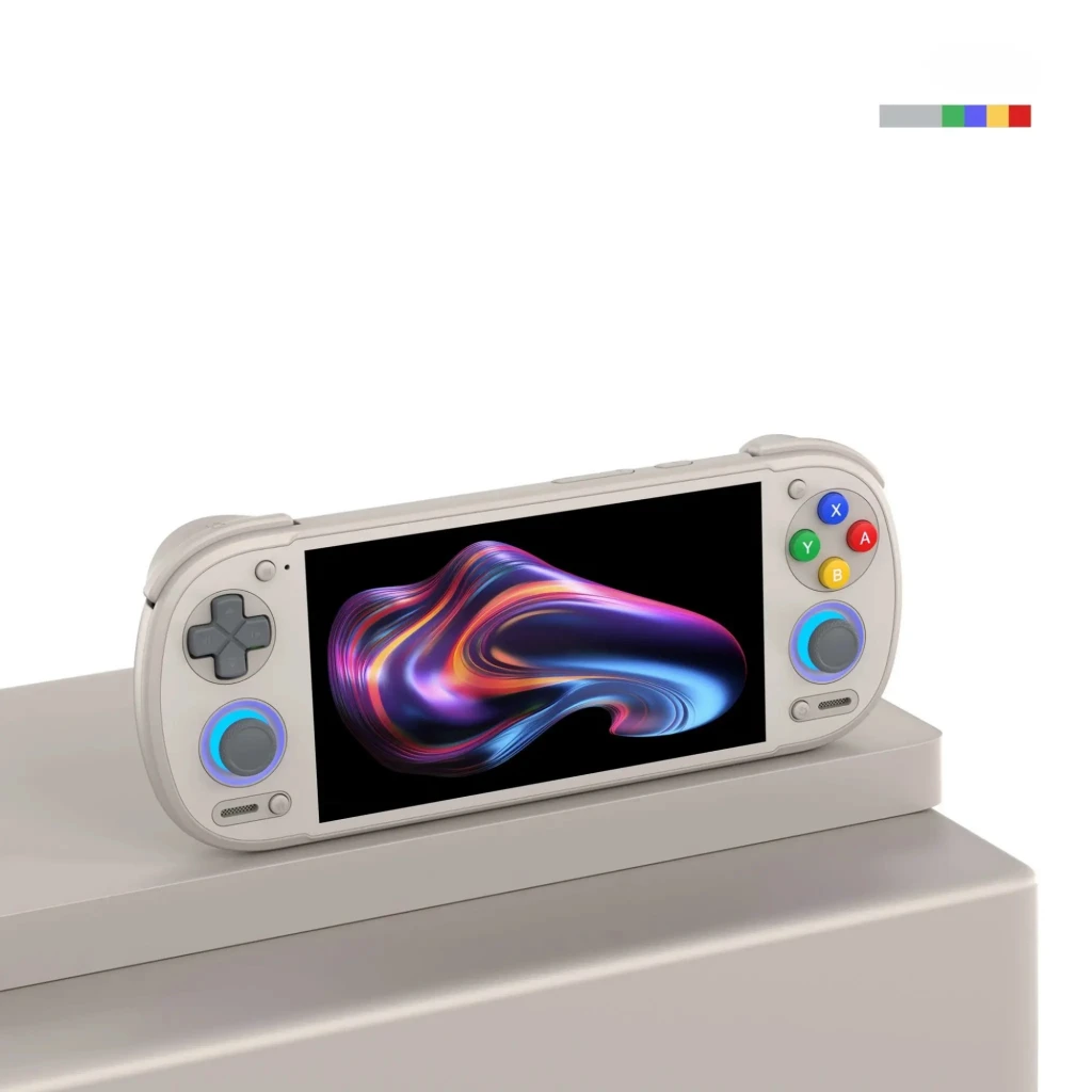 Consola Retroid Pocket 6 12GB/256GB D-Pad TOP 16Bit Gris con pantalla amplia, cruceta superior, sticks iluminados y botones A B X Y de colores - Ítem1