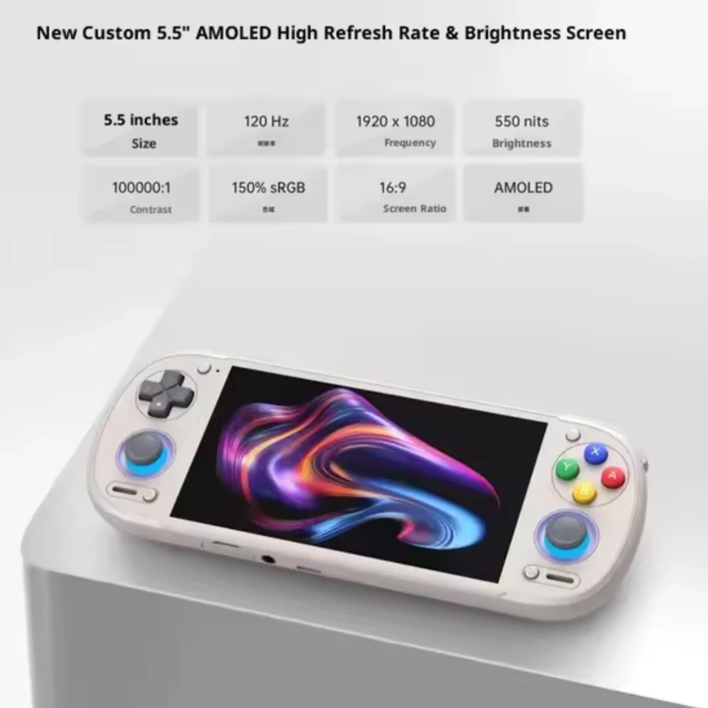 Consola Retroid Pocket 6 12GB/256GB D-Pad TOP 16Bit Gris con pantalla amplia, cruceta superior, sticks iluminados y botones A B X Y de colores - Ítem2