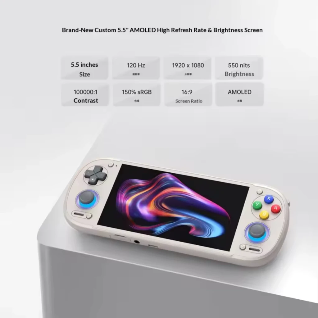 Retroid Pocket 6 Stick TOP AMOLED 256 GB Lila con carcasa translúcida, pantalla AMOLED vibrante, cruceta y botones frontales, diseño portátil retro - Ítem2