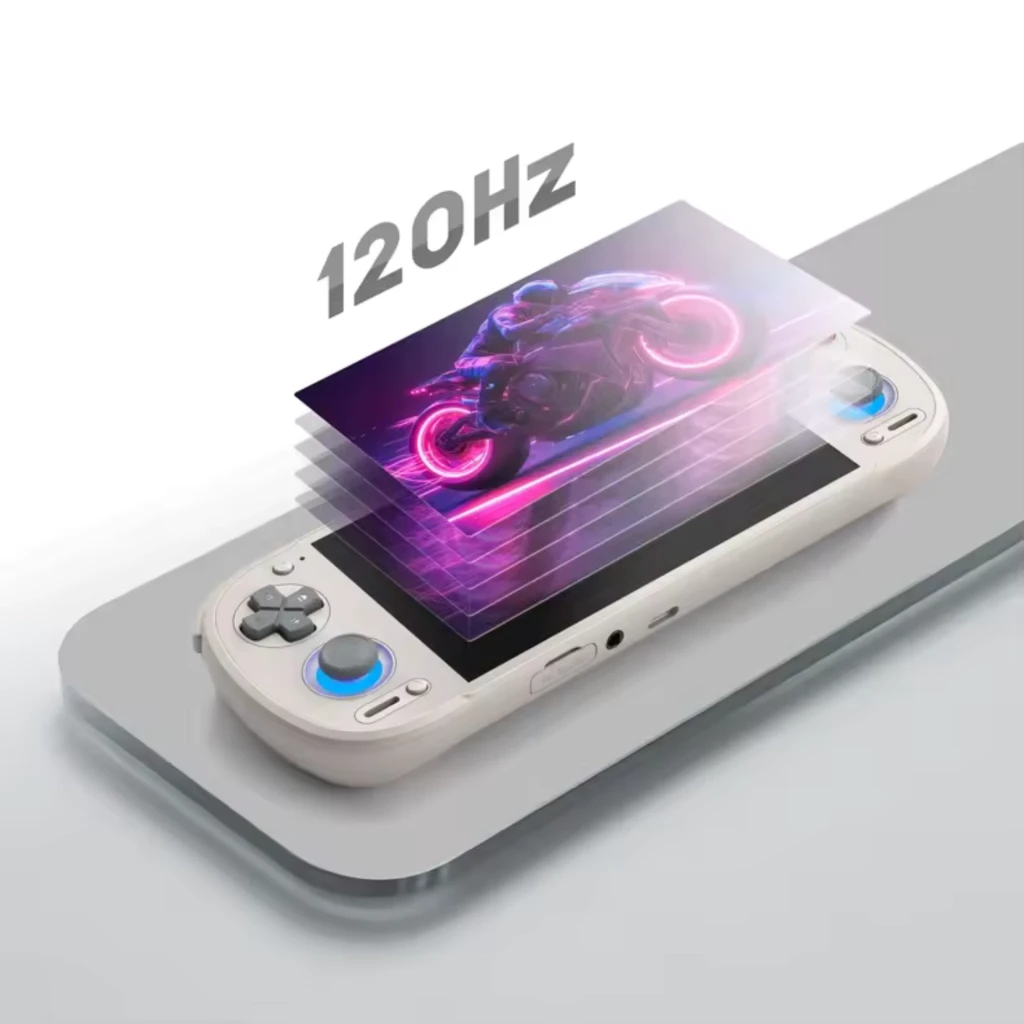 Retroid Pocket 6 Stick TOP AMOLED 256 GB Lila con carcasa translúcida, pantalla AMOLED vibrante, cruceta y botones frontales, diseño portátil retro - Ítem1