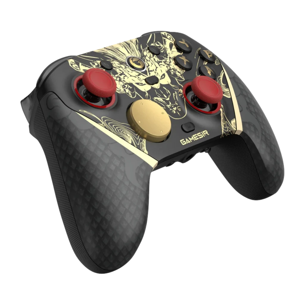GameSir G7 Pro Nioh 3 Edition com arte dourada, botões ABXY, sticks vermelhos, gatilhos texturizados e base com logo Nioh 3 para PC, Android, iOS e Switch - Item2