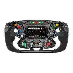 Moza Racing Lamborghini Essenza SCV12 – volante réplica com fibra de carbono, tela LCD central, LEDs de RPM, botões multicoloridos e seletores rotativos
