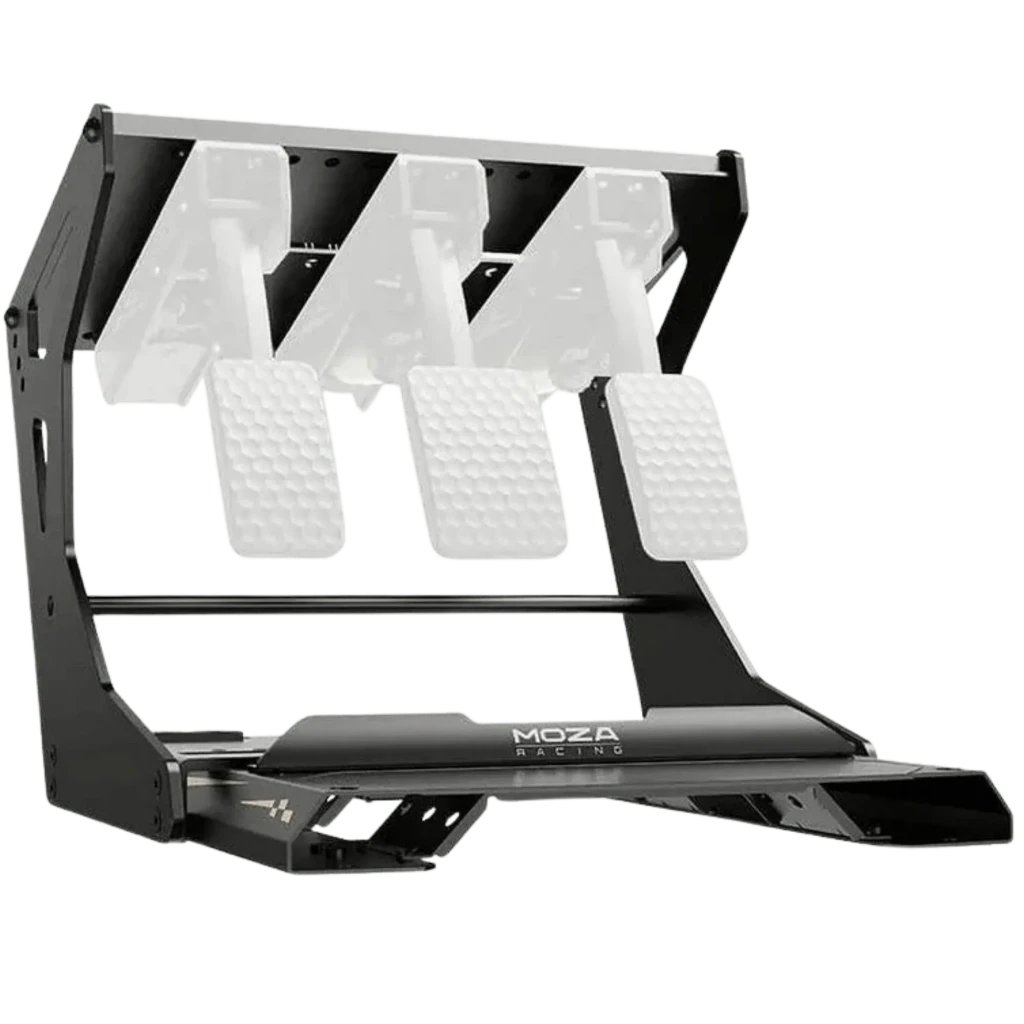 Kit para Invertir los Pedales CRP2 MOZA - Estructura de acero robusta, soporte inclinable negro, montaje para tres pedales con acabado texturizado - Ítem1