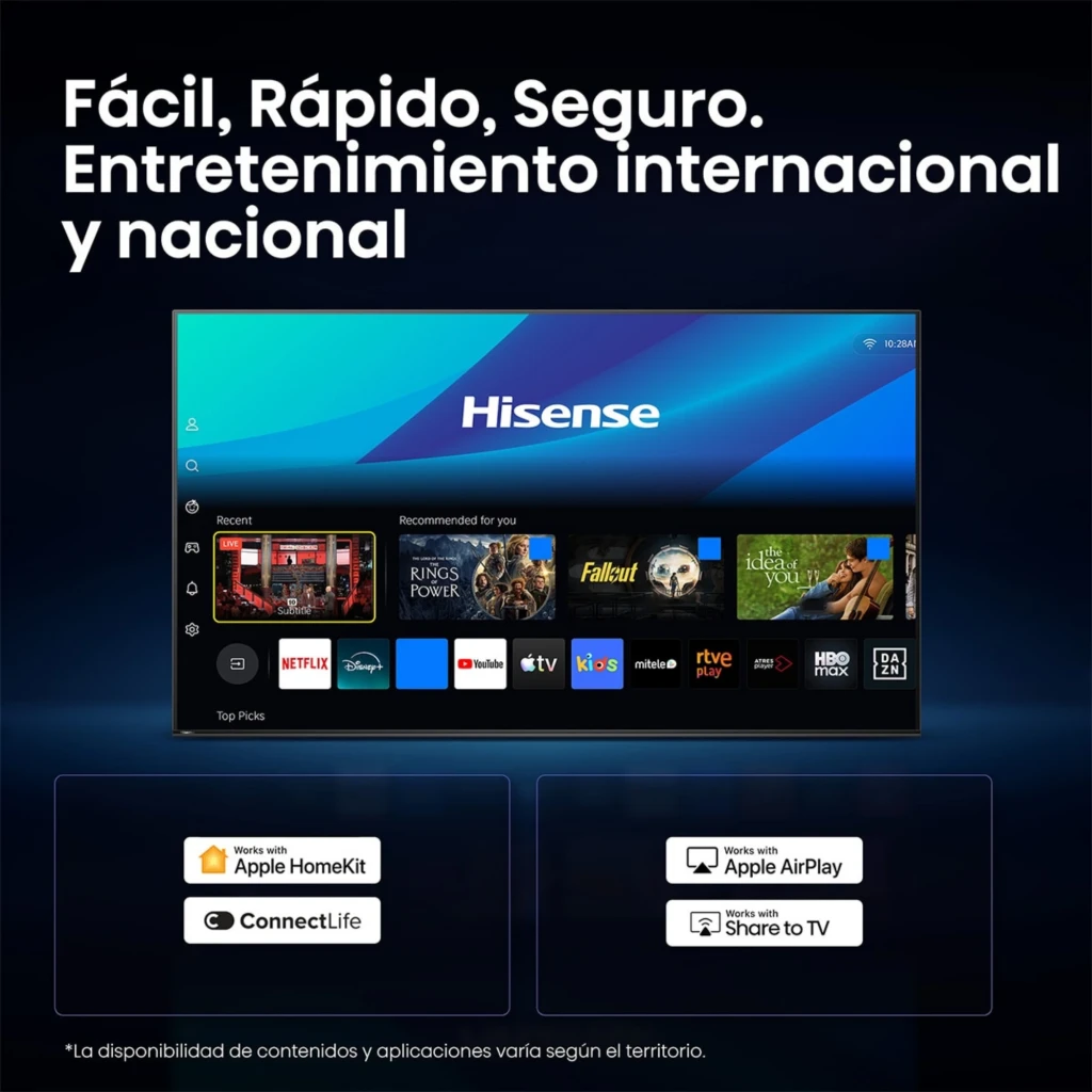 Hisense 32A4S Smart TV QLED 32 Full HD preta com bordas finas, suporte duplo, cores vibrantes, logotipos FIFA, Dolby Audio, Compartilhar TV e melhoria de cor - Item6