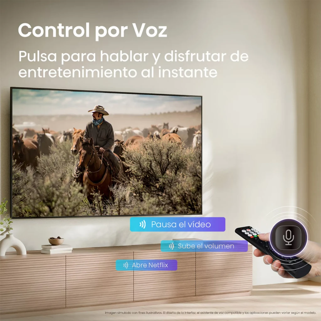 Hisense 43A6S Smart TV QLED 43 pulgadas 4K Ultra HD en negro, biseles delgados, peanas dobles, logos UHD 4K, IA 4K, Smooth Motion IA y Modo Juego Plus - Ítem9