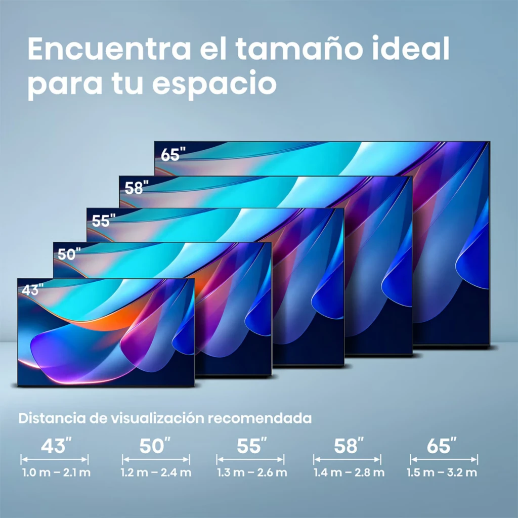 Hisense 43A6S Smart TV QLED 43 pulgadas 4K Ultra HD en negro, biseles delgados, peanas dobles, logos UHD 4K, IA 4K, Smooth Motion IA y Modo Juego Plus - Ítem3