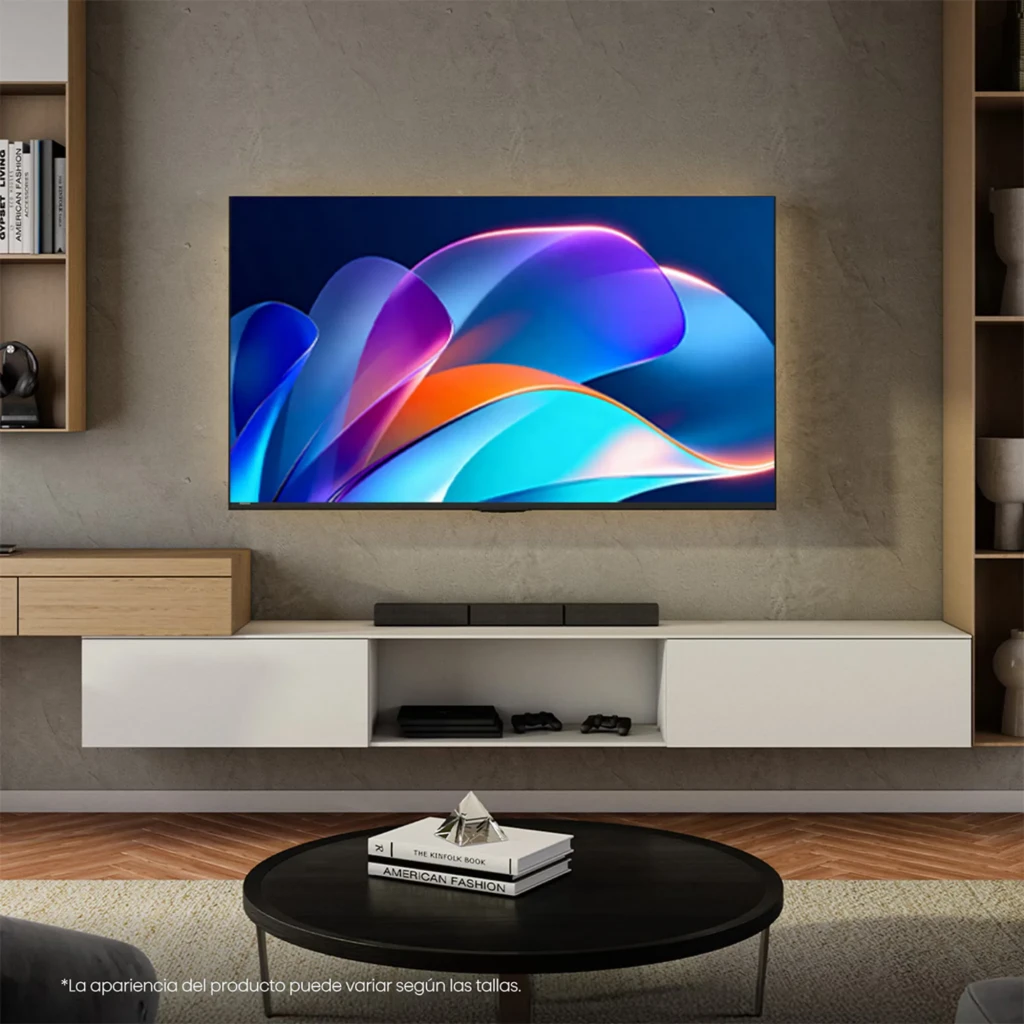 Hisense 43A6S Smart TV QLED 43 pulgadas 4K Ultra HD en negro, biseles delgados, peanas dobles, logos UHD 4K, IA 4K, Smooth Motion IA y Modo Juego Plus - Ítem1