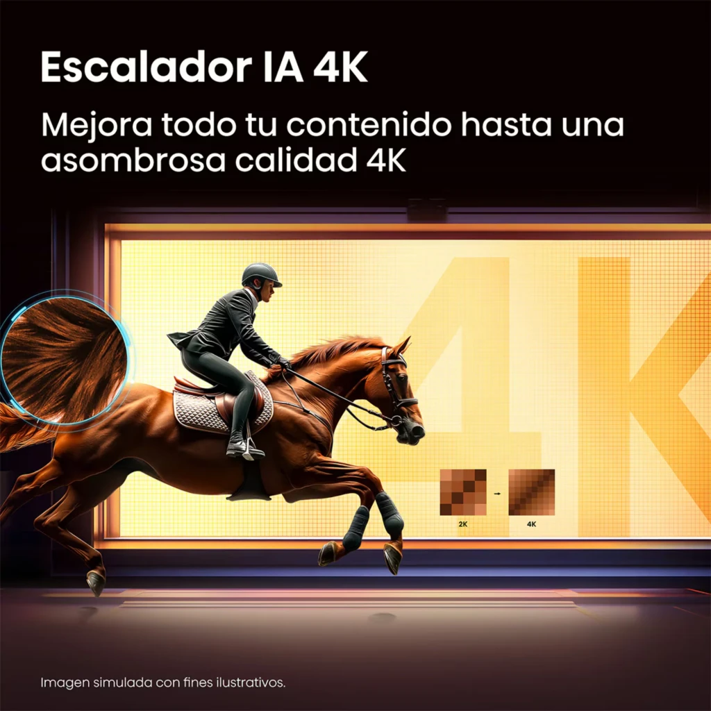 Hisense 43A6S Smart TV QLED 43 pulgadas 4K Ultra HD en negro, biseles delgados, peanas dobles, logos UHD 4K, IA 4K, Smooth Motion IA y Modo Juego Plus - Ítem6