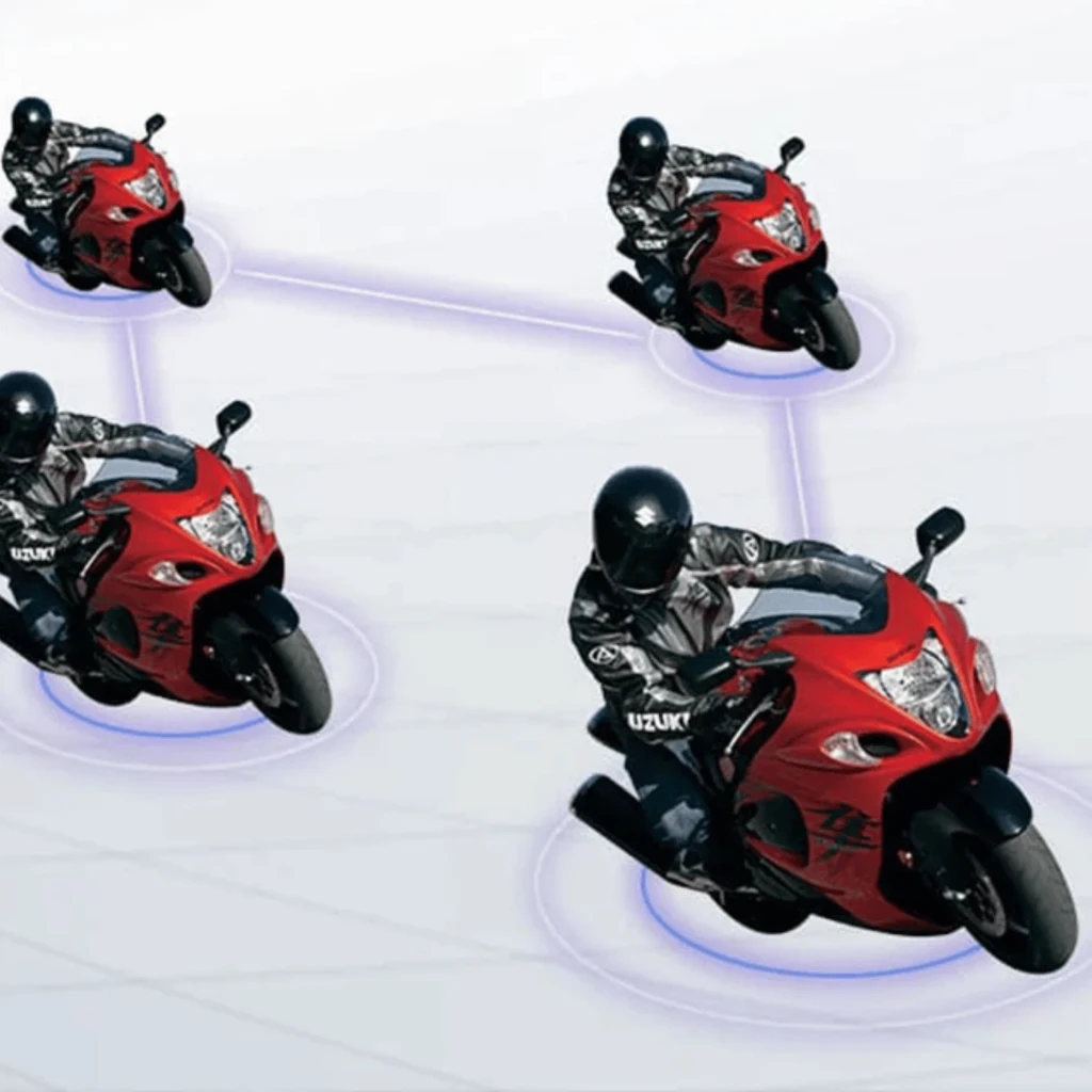 Intercomunicador moto EJEAS V4 Plus negro con antena, botones grandes A/B, volumen +/-, FM y llamada, diseño compacto para casco, Bluetooth 5.1, alcance 1500 m - Ítem2