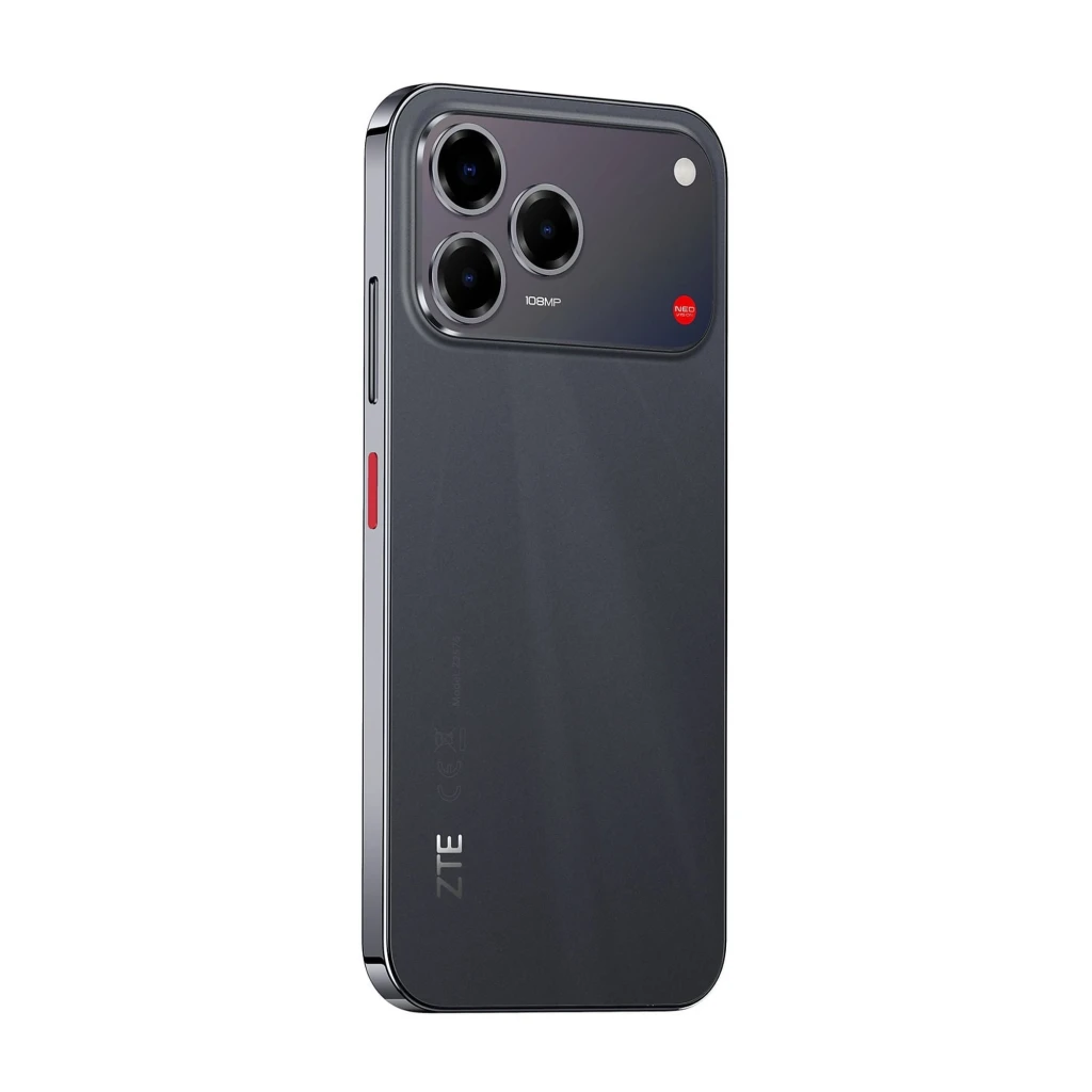 ZTE Blade V80 Pro noir avec triple module photo 108 Mpx, écran bord à bord 120 Hz, bords fins et poinçon central, design élégant en finition mate - Ítem6