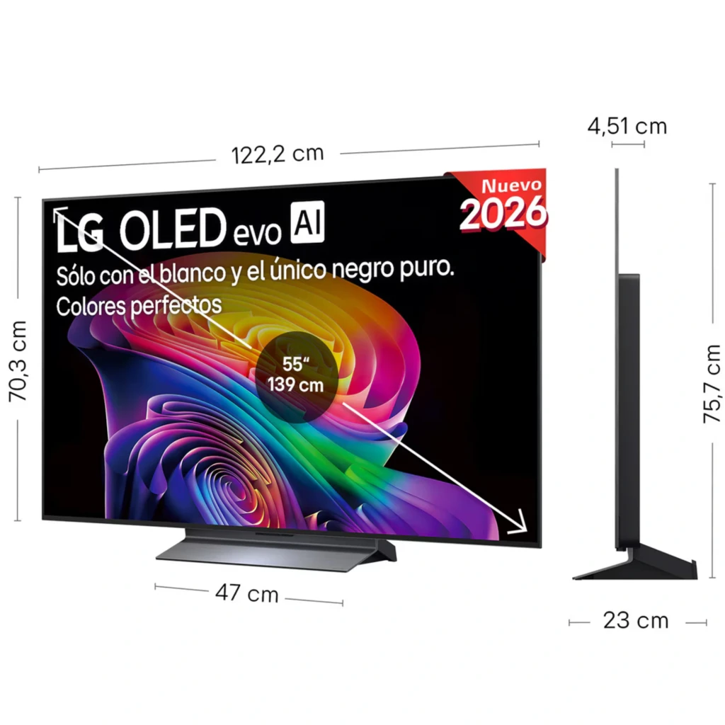 LG OLED55C66LB Smart TV OLED evo 55 4K com Alpha 11 AI, pretos puros, cores vivas, 33 milhões de pixels, design ultrafino, navegação fácil com controle - Item4