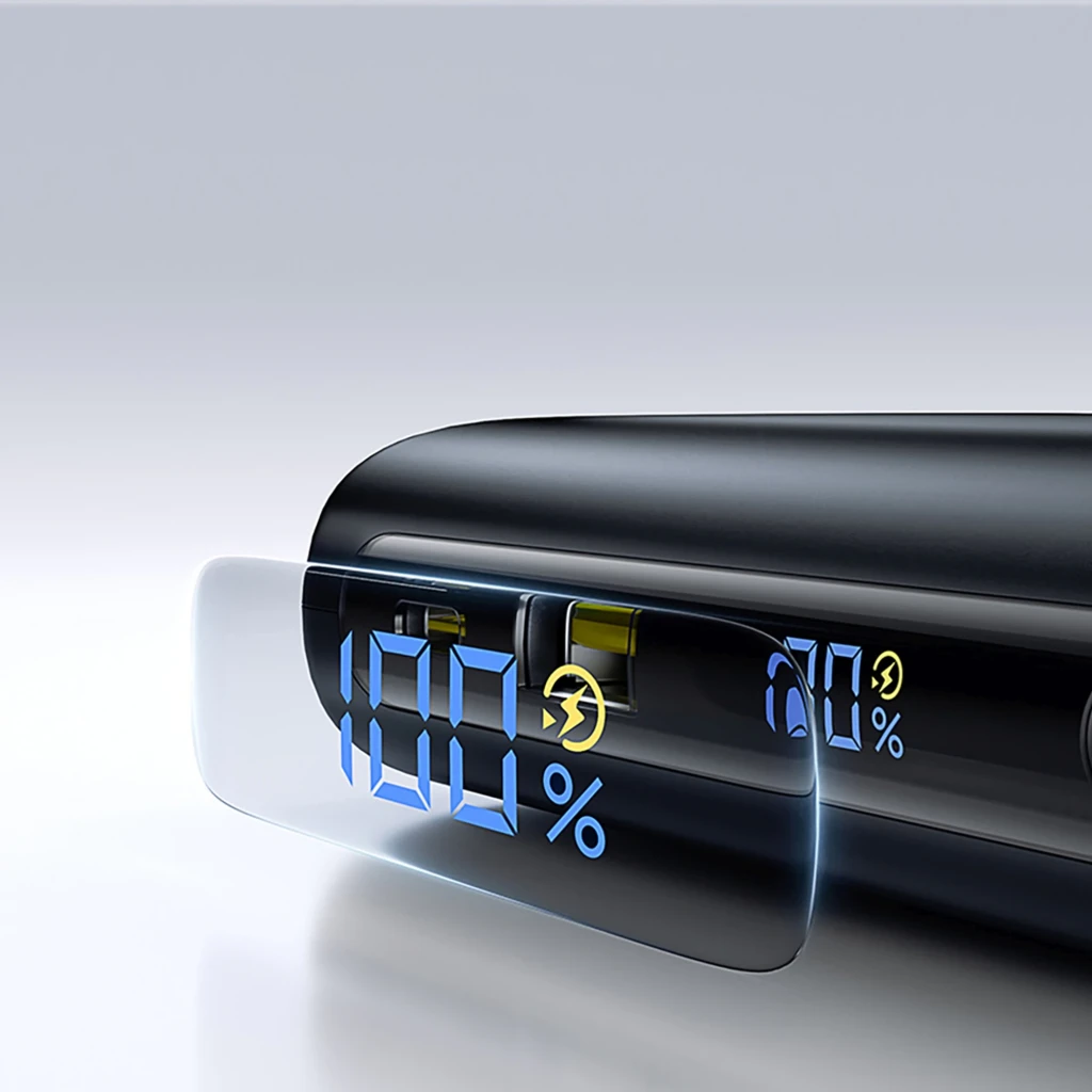 Power Bank Baseus EnerFill FC41 25000mAh 145W en negro mate con pantalla LED, puertos USB A y USB C, bordes curvos y cable trenzado USB C a USB C con adaptador - Ítem3
