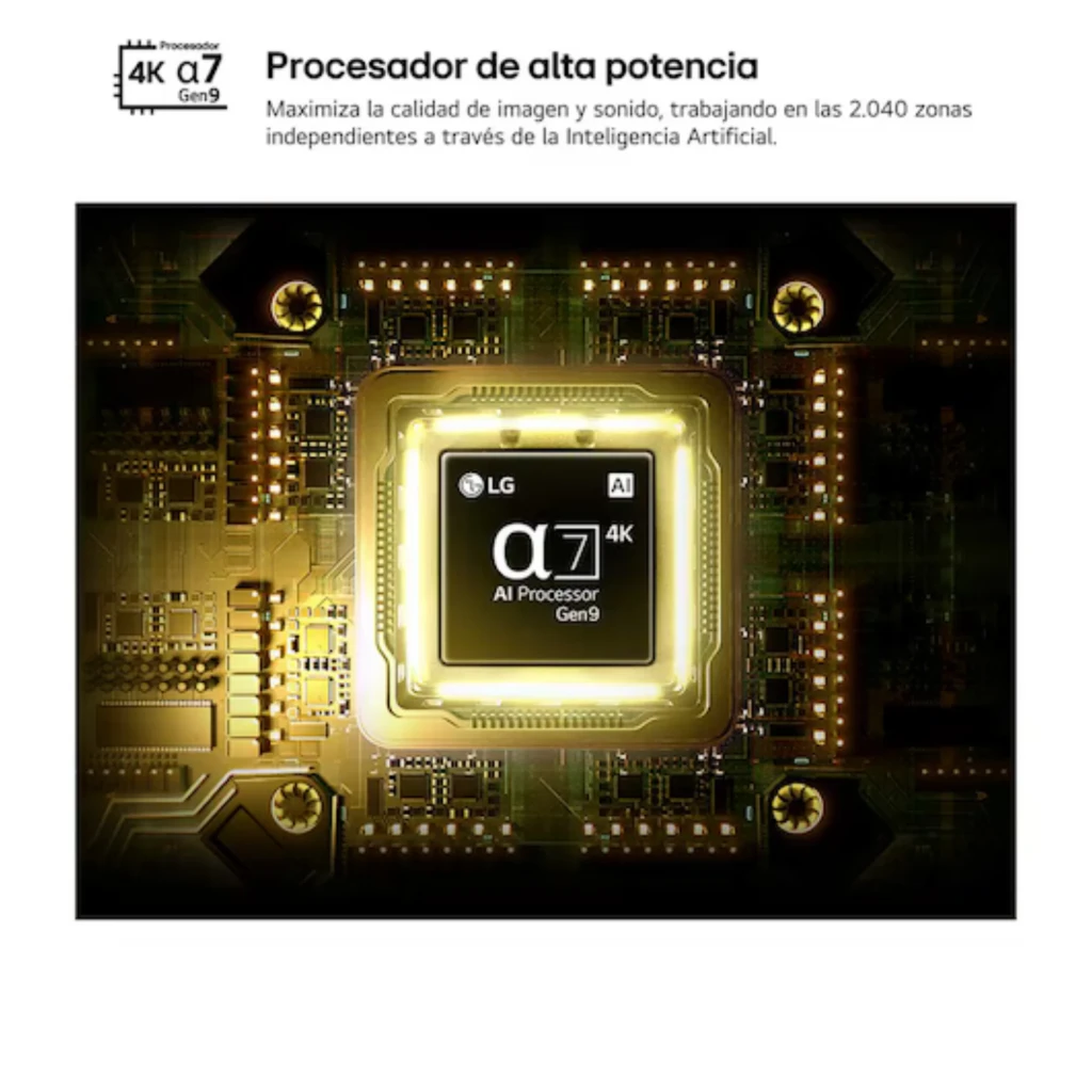 LG 43QNED70B6C Smart TV QNED MiniLED 43 4K α7 AI Gen9 preta com moldura fina, pés duplos, tela vibrante com +1 bilhão de cores e 2040 zonas de dimming - Item3