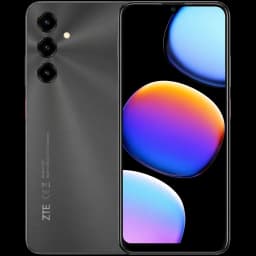 Smartphone ZTE Blade V80 Max negro estelar con triple cámara trasera, pantalla 6.9 pulgadas 120 Hz, notch en gota y acabado metálico brillante