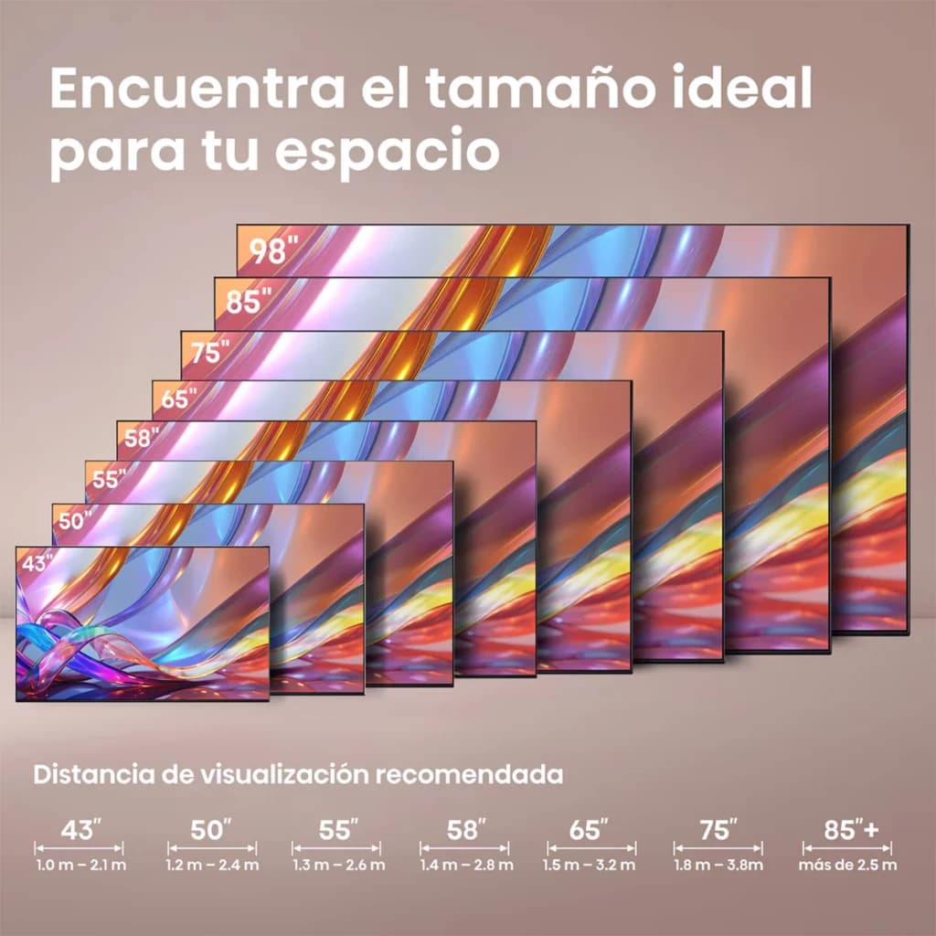 Téléviseur intelligent Hisense 43Q7S QLED 43 pouces 4K noir avec bords fins, écran lumineux aux couleurs vives, idéal pour salons compacts