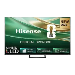 Téléviseur Hisense 85E8S 85 pouces affichage Mini LED ULED 4K, 144 Hz natifs, Smart TV, subwoofer intégré, design fin avec pied central