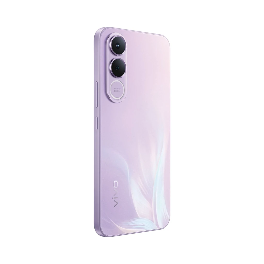 Vivo V70 FE lilás com tela ampla, câmera dupla traseira 200 MP, módulo frontal central, 8 GB 256 GB; inclui carregador 90 W e auriculares brancos - Item7