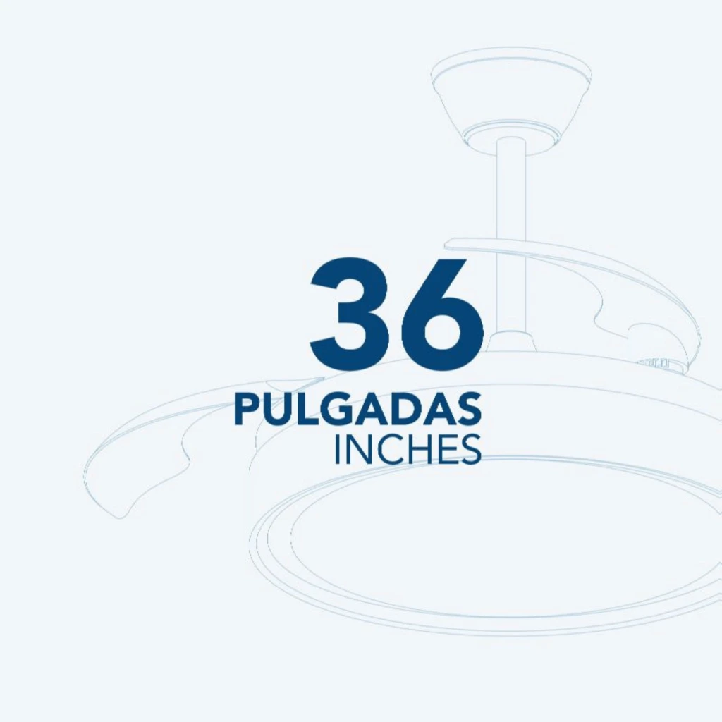 Daewoo DW5005 Ventilador de teto 30 W, 6 velocidades, design moderno branco com aro circular preto e pás retráteis curvas, acabamento fosco elegante - Item4