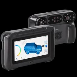 Escáner 3D portátil Creality Sermoon P1 con pantalla táctil, cámaras duales y luces integradas; precisión 0,02 mm, 100 FPS y conectividad inalámbrica
