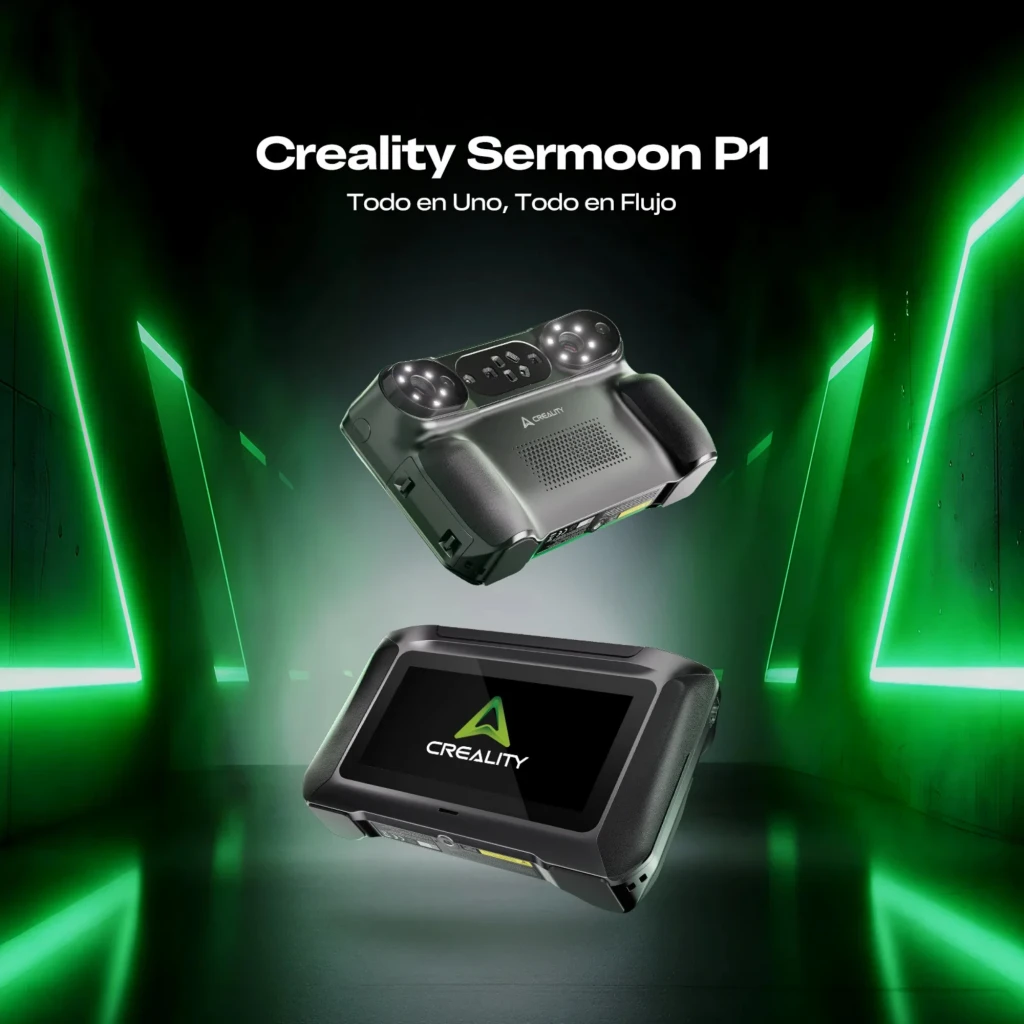 Escáner 3D portátil Creality Sermoon P1 con pantalla táctil, cámaras duales y luces integradas; precisión 0,02 mm, 100 FPS y conectividad inalámbrica - Ítem6