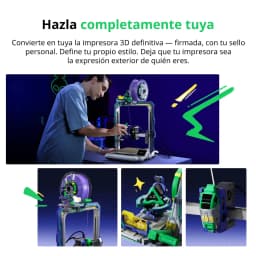 Imprimante 3D FDM Creality Ender-3 V4 Combo noire avec touches vertes, bobine au sommet, écran latéral, cadre métal compact, vitesse 500 mm/s, 220×220×235