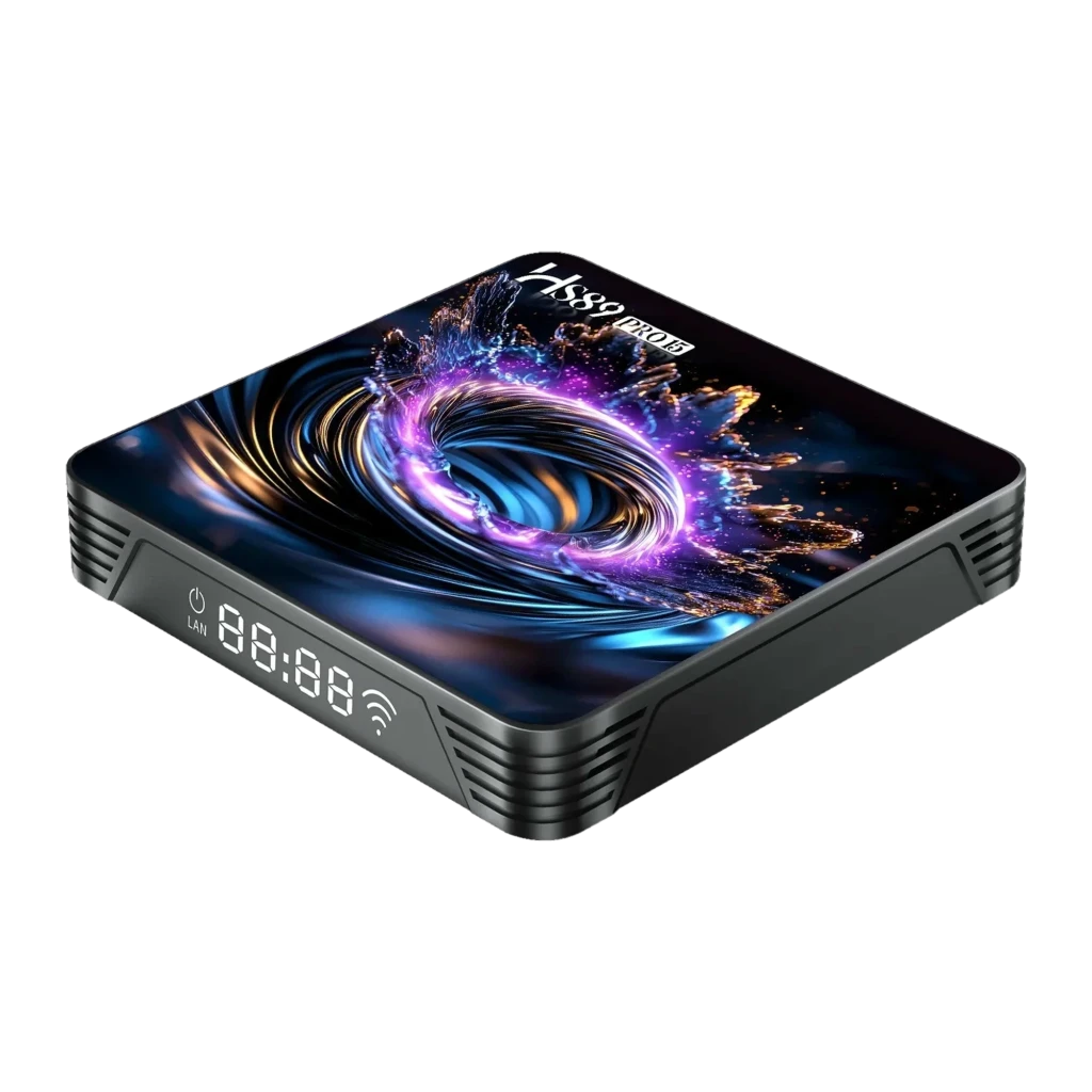 HS89 Pro 15 RK3539 reproductor multimedia 4K con WiFi 6 y HDR10, caja compacta con diseño vortex brillante y mando a distancia con botones de apps - Ítem5