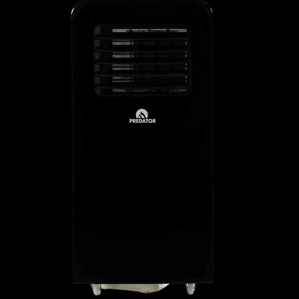 Glaziar Predator S30PLUS Climatiseur portable 9000 BTU noir, façade brillante, grille d’aération horizontale, logo central, roulettes discrètes pour