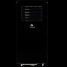 Glaziar Predator S30PLUS Climatiseur portable 9000 BTU noir, façade brillante, grille d’aération horizontale, logo central, roulettes discrètes pour