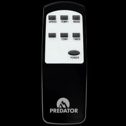 Télécommande noire Glaziar Predator S30PLUS avec boutons SPEED, TEMP+, MODE, TEMP-, TIMER et POWER, design compact, logo Predator en bas