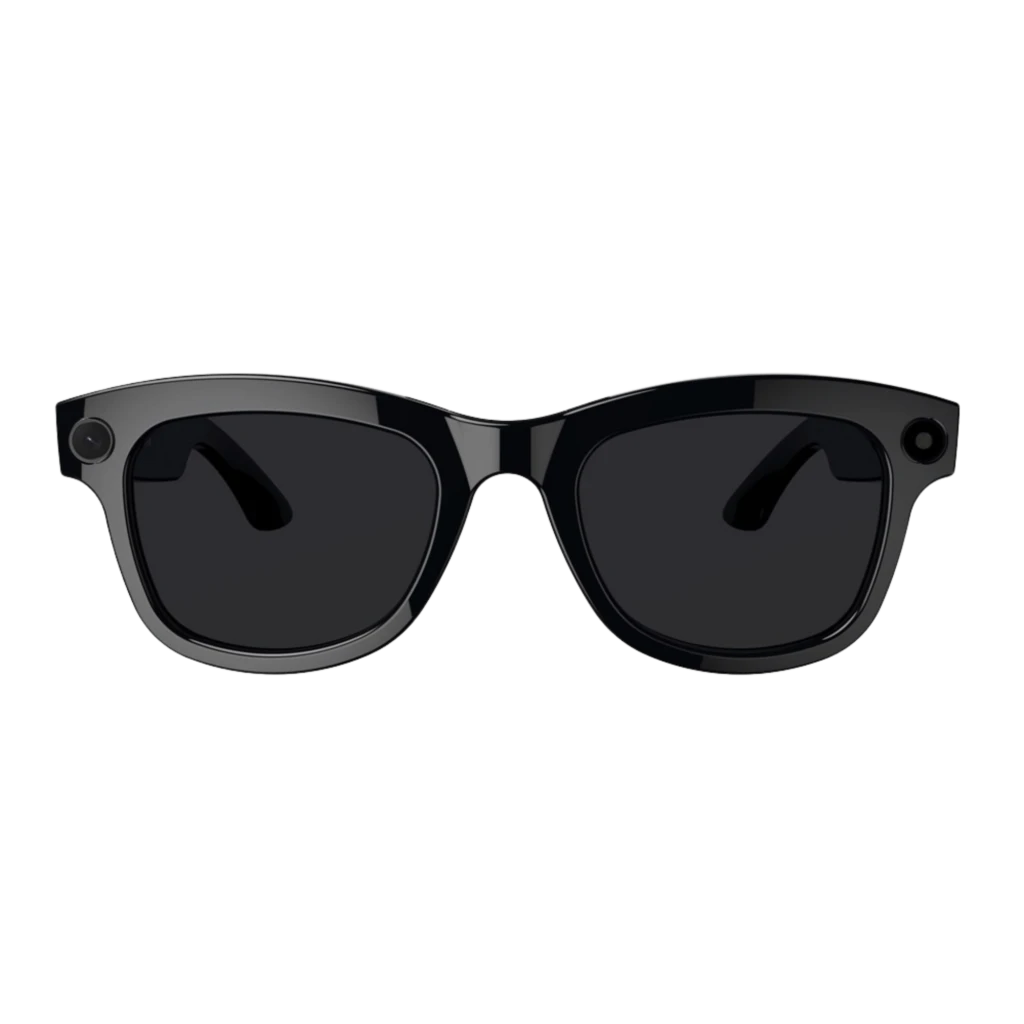 M01Pro AI Sunglasses Gafas negras estilo Wayfarer con cámara 8MP integrada en la montura, lentes polarizados oscuros y conectividad Bluetooth 5.4 - Ítem2