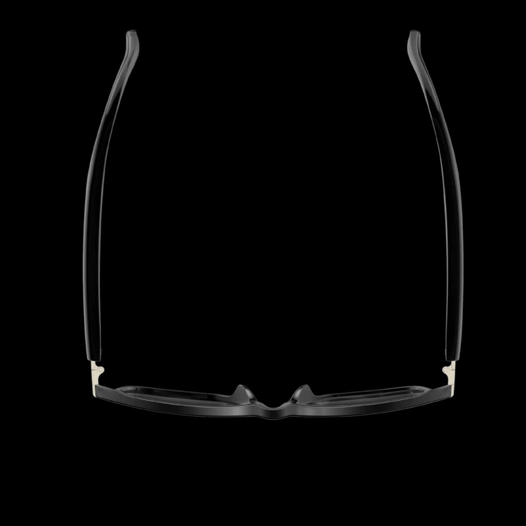 M01Pro AI Sunglasses Bluetooth 5.4 – monture noire fine, branches souples, plaquettes nasales intégrées, design léger et minimaliste pour confort quotidien