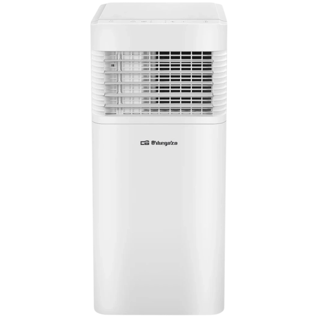 Orbegozo ADR 9000 Ar Condicionado Portátil 2250 BTU/h, corpo branco compacto, grelha frontal de ventilação, painéis laterais com pega e topo com controles - Item1