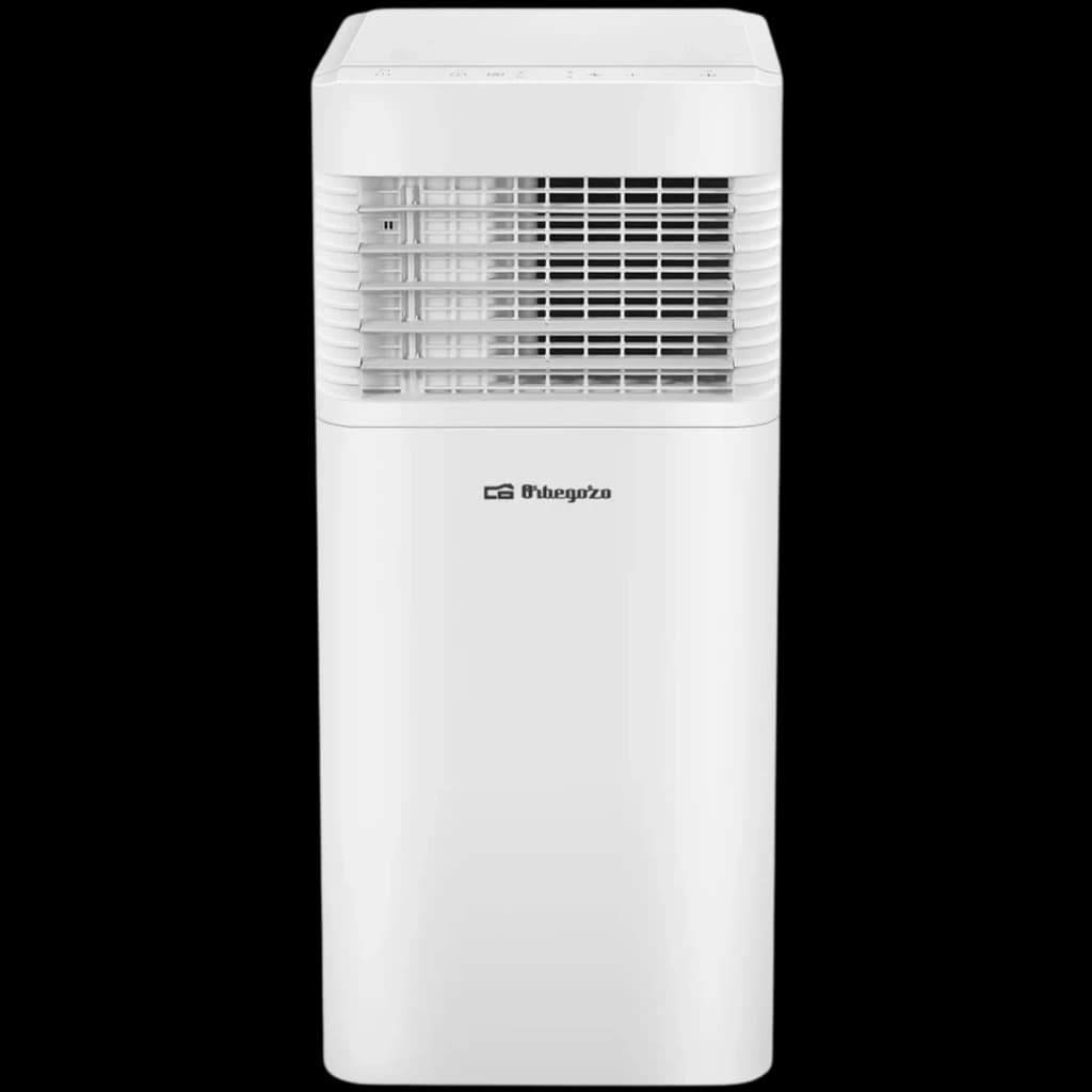 Climatiseur portable Orbegozo ADR 9000, blanc, façade épurée avec grande grille frontale et commande visible, design vertical compact et discret