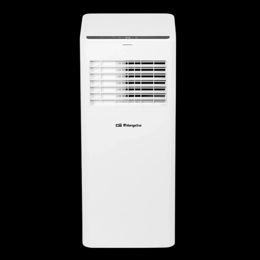 Climatiseur portable Orbegozo ADR 7000, 1 750 BTU/h, corps blanc compact, panneau supérieur noir, grille frontale à lames horizontales et logo centré
