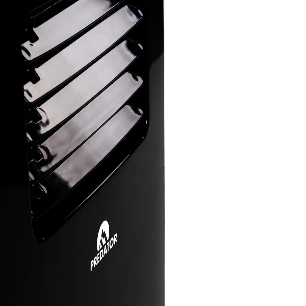 Aire acondicionado portátil negro con rejillas frontales ajustables, ruedas inferiores y diseño compacto; marca Glaziar S35PLUS 10000 BTU h con bomba de calor - Ítem3