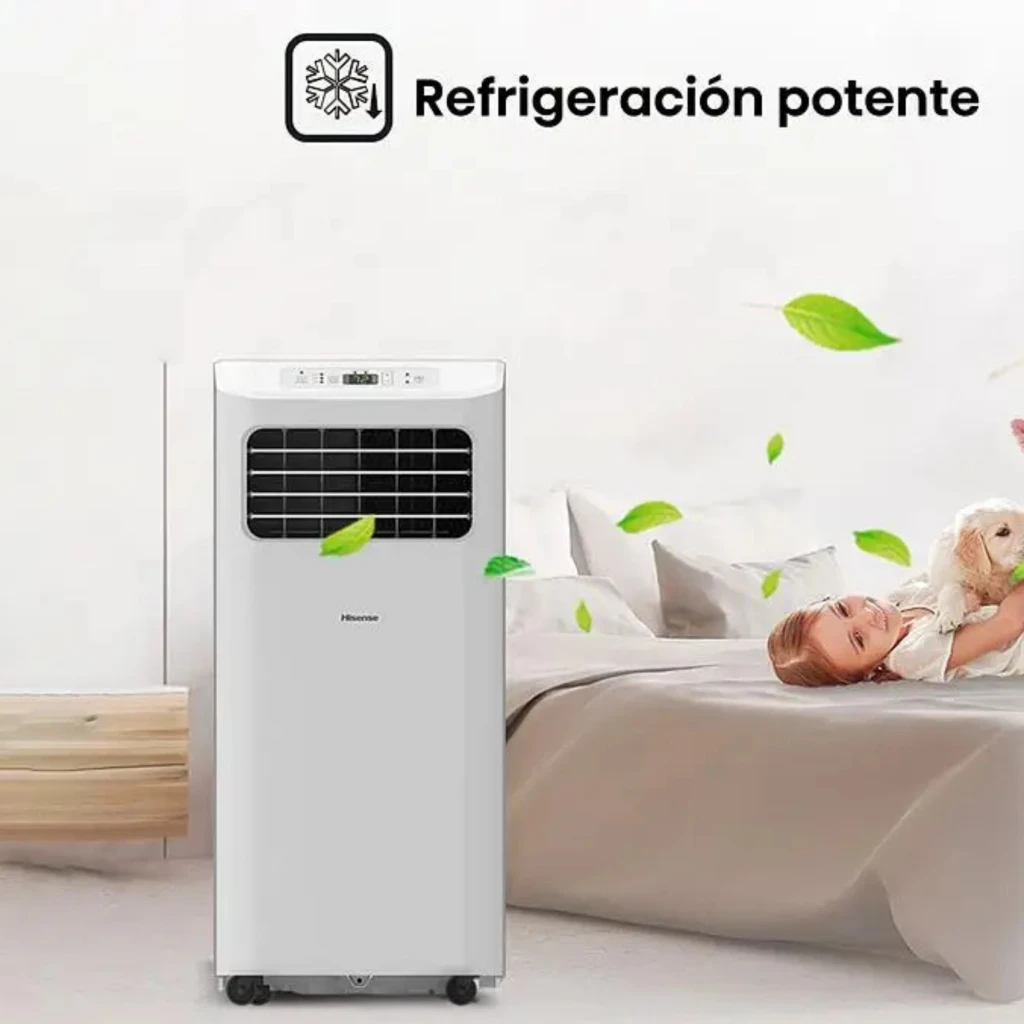 Hisense Patagonia APH12QC ar condicionado portátil branco, design compacto com painel digital superior, grelha superior inclinada e alças laterais para - Item6