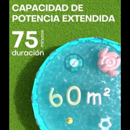 Wybot Winny 200 Robot Limpiafondos inalámbrico 30 W IPX8 para piscinas, autonomía 75 min y cobertura 60 m²; diseño compacto en azul con ruedas y filtro