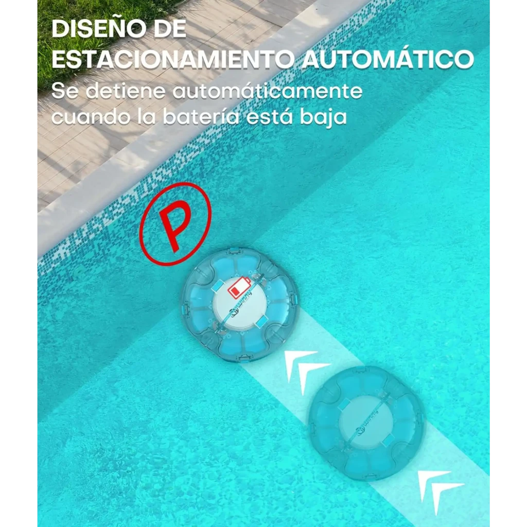Wybot Winny 200 Robot Limpiafondos Inalámbrico 30 W IPX8 en color blanco y azul, carcasa transparente, asa ergonómica, ruedas inferiores y diseño compacto - Ítem2
