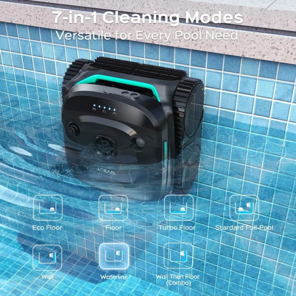 Wybot C2 Pro – Robô de limpeza sem fios com esteiras robustas, jatos de água, luzes de status e app no smartphone para controle e monitoramento - Item5