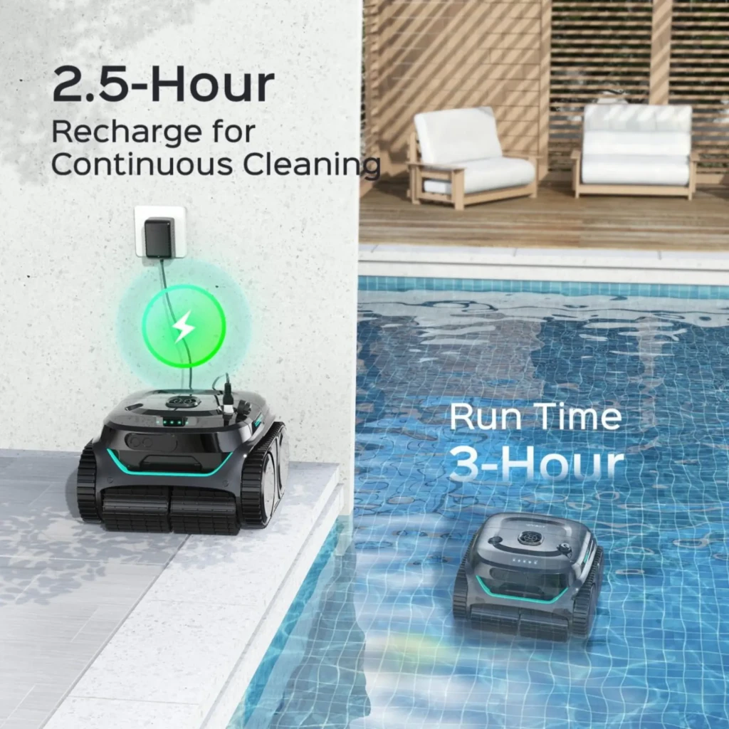 Wybot C2 Pro – Robô de limpeza sem fios com esteiras robustas, jatos de água, luzes de status e app no smartphone para controle e monitoramento - Item6