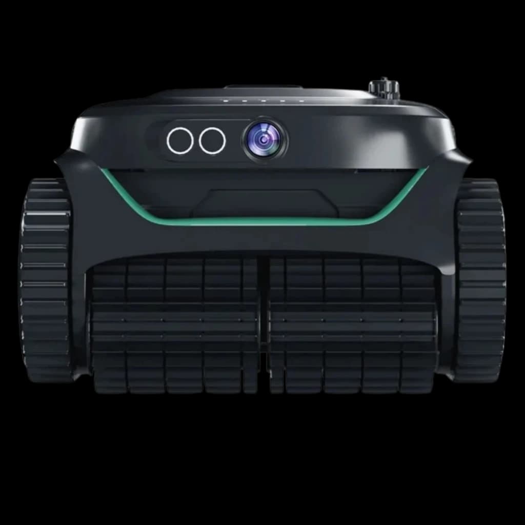 Wybot C2 Pro Vision Robot Limpiafondos Visión AI con cámara frontal, doble sensor, oruga de agarre y cepillos anchos para limpieza de piscina eficiente