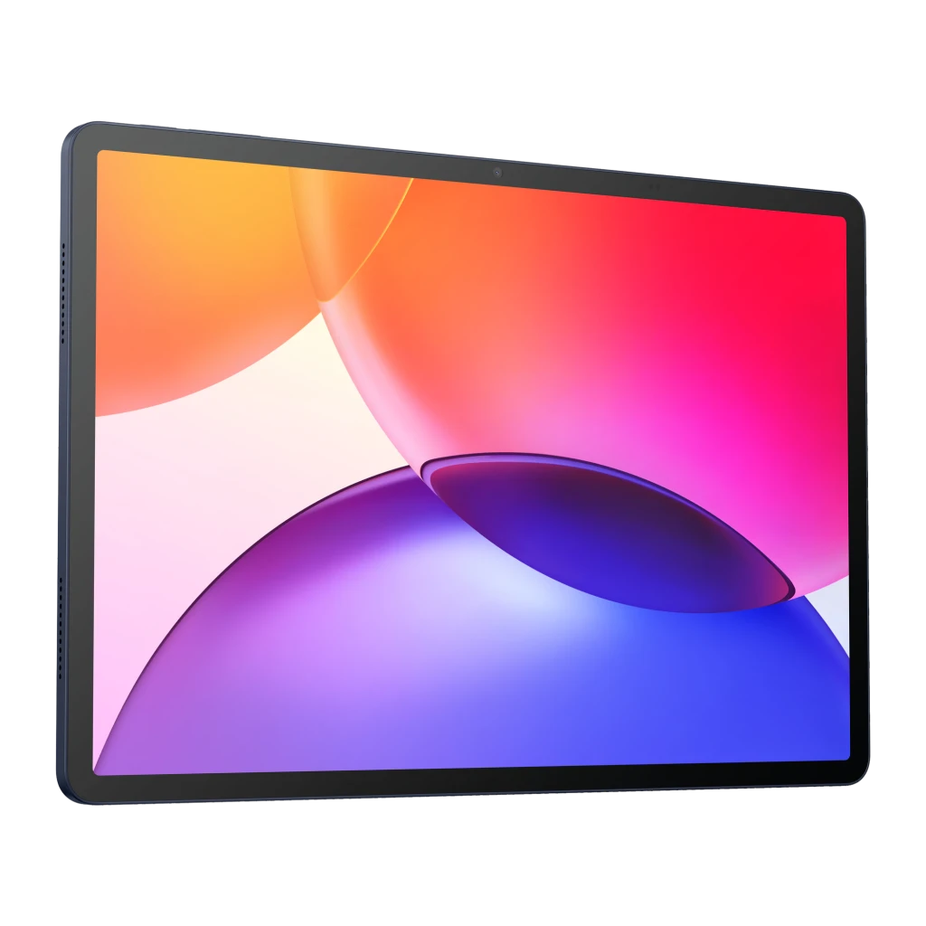 TCL TAB A1 Plus 12,2 com tela IPS 120Hz sem bordas aparentes, câmera traseira centralizada, corpo azul escuro e logo TCL A1 Plus na frontal - Item4