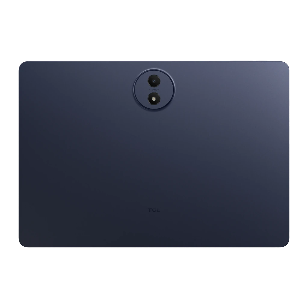 TCL TAB A1 Plus 12,2 com tela IPS 120Hz sem bordas aparentes, câmera traseira centralizada, corpo azul escuro e logo TCL A1 Plus na frontal - Item1