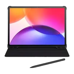TCL Tab A1 Plus 12,2 LCD IPS 120Hz con funda tipo soporte y T-pen 2; biseles finos, diseño delgado en negro y altavoces frontales duales